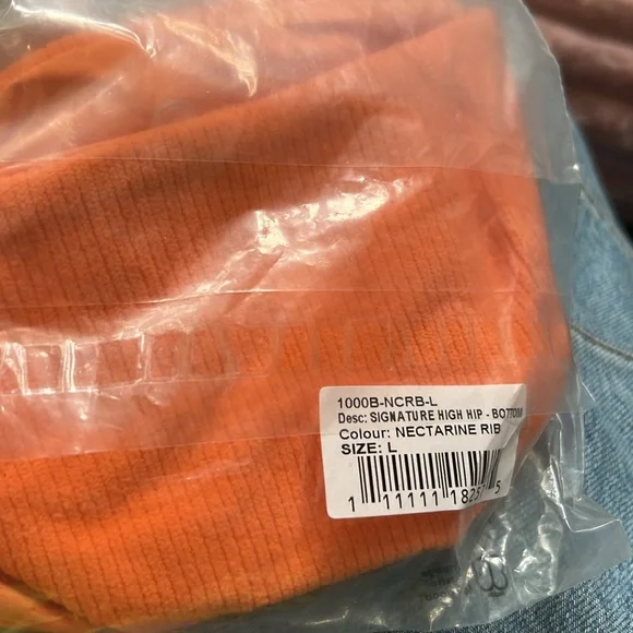 2/$70 NWT Toast Signature High Hip Bikini Bottom Nectarine ribbed Tiger - Picture 4 of 4